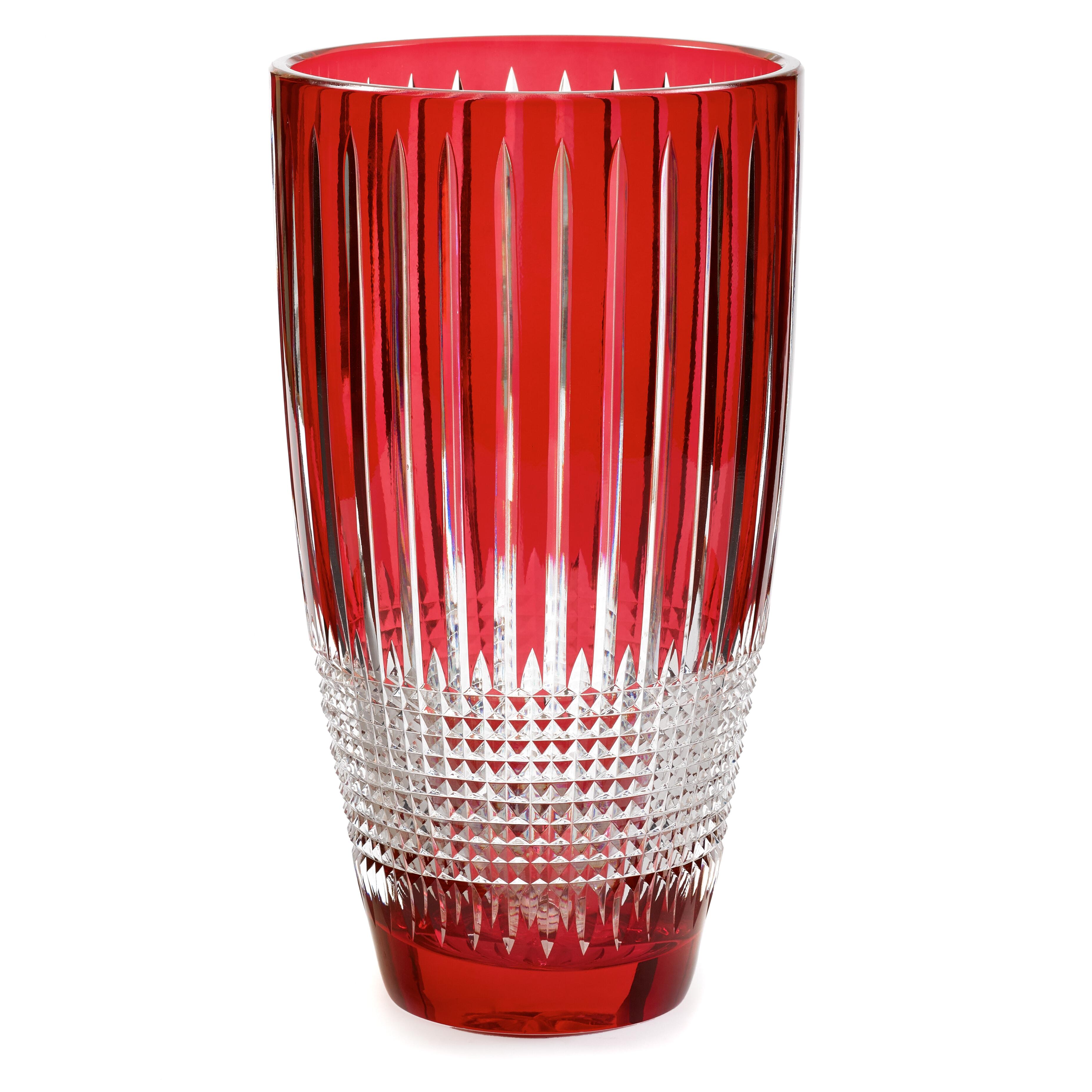 Scully and Scully Luxury Crystal Vase, Strawberry