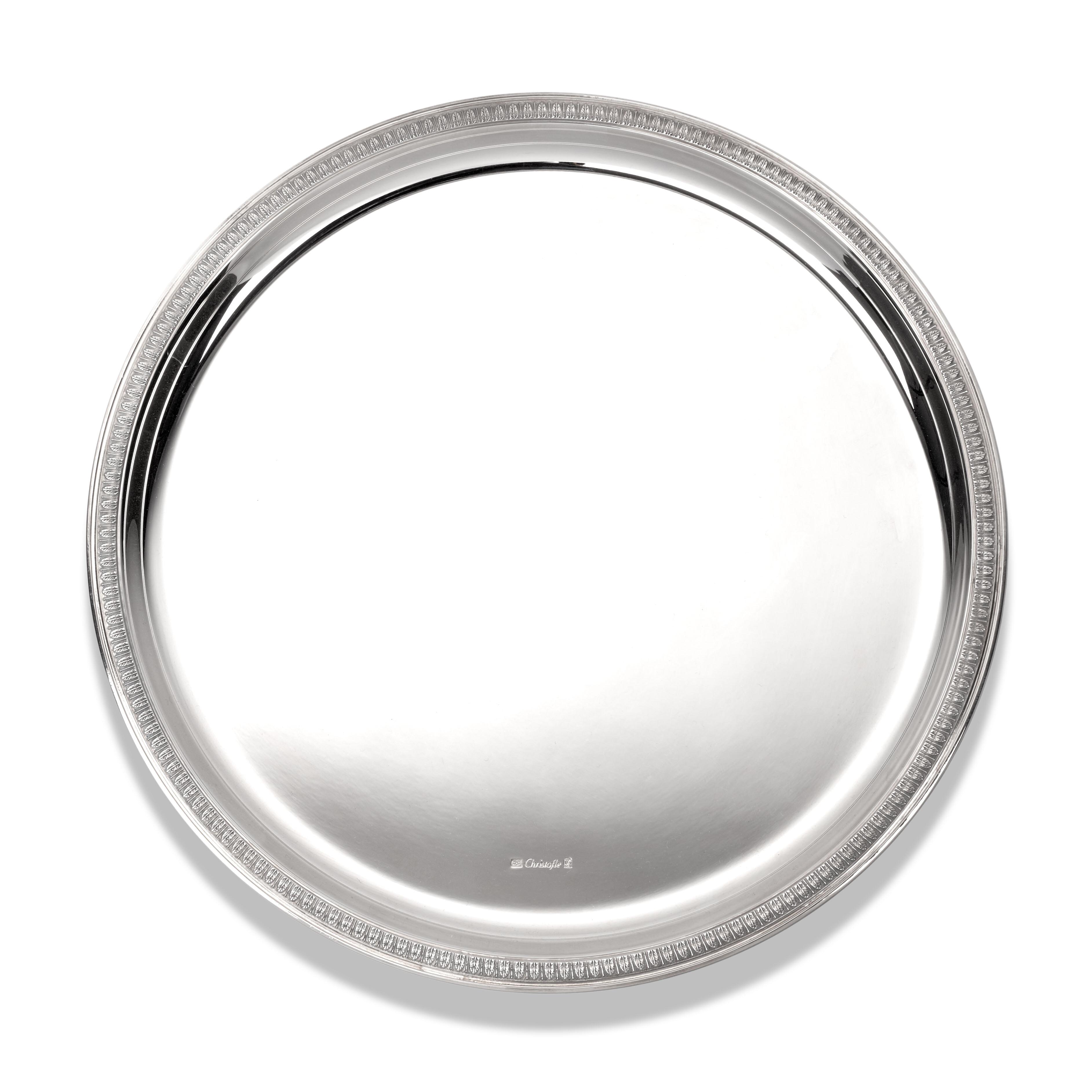 Christofle Malmaison Silverplated Round Trays