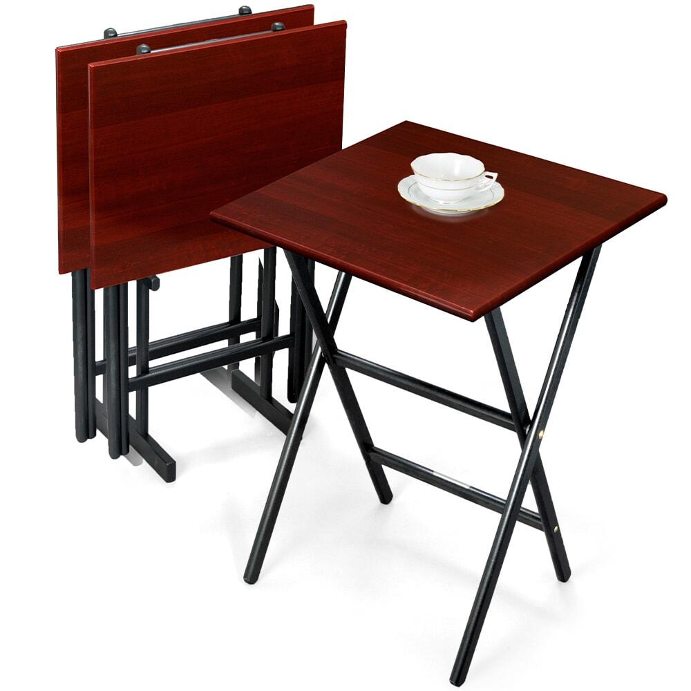 Large Snack Table Mahogany Snack Tables
